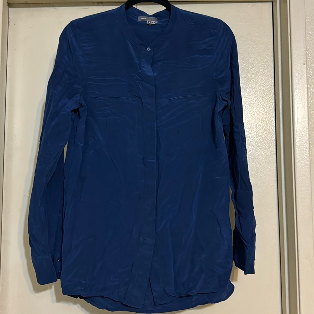 Vince silk button down shirt